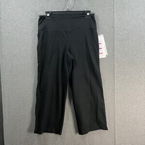 Women with Control Regular Tummy Control Full Leg Crop Pants Black, Small